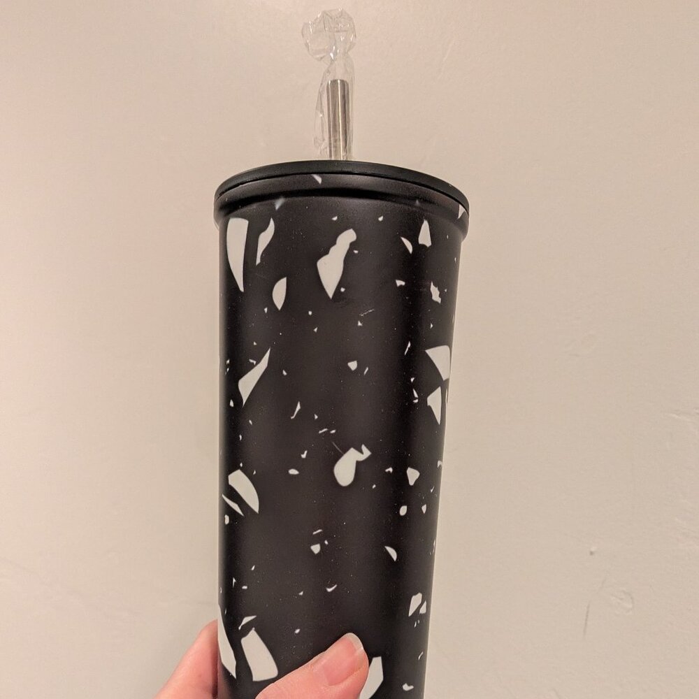 NEW - 22oz "Typo" Metal Smoothie Cup Tumbler